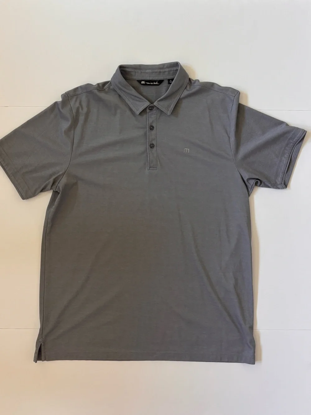TravisMathew Men’s XL Gray Performance Golf Polo Shirt Short Sleeve